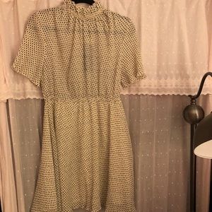 High-neck Polka dot dress